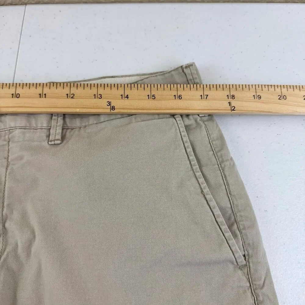 Faherty All Day Shorts Mens 33 Khaki Flat Front Chino Casual Beach Golf